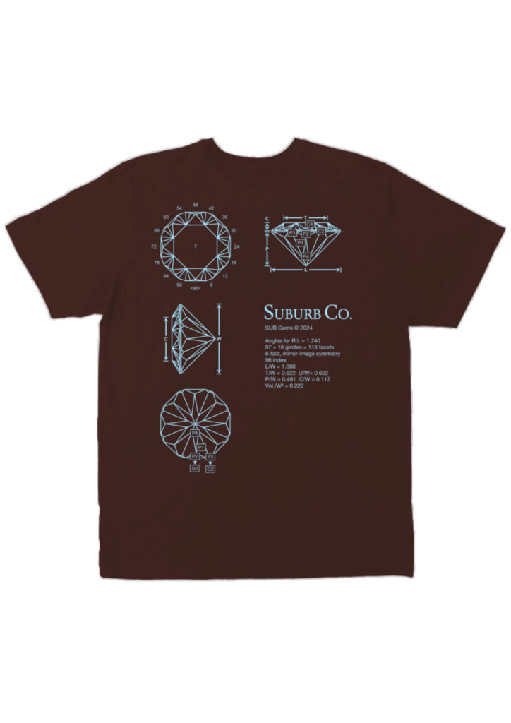 CAMISETA SUBURB DIAMOND MARROM