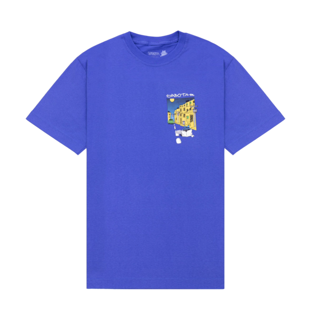 CAMISETA SABOTA POR TODA PARTE AZUL