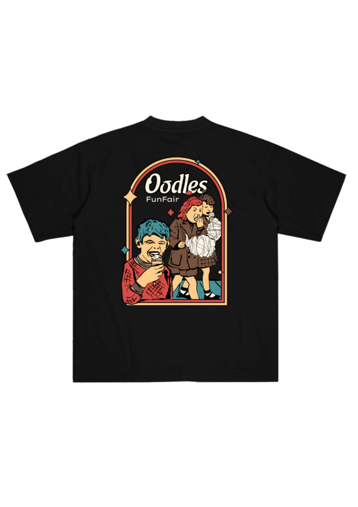 CAMISETA OODLES COTTON CANDY PRETO