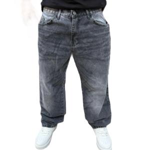CALÇA BAGGY DENIM JEANS ESTONADA PRETO