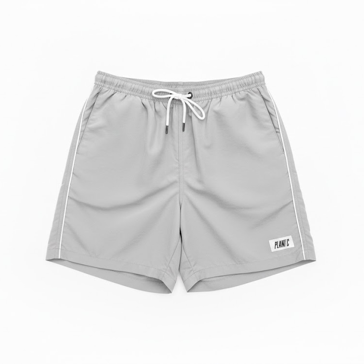 SHORT CLASSIC LOGO PLANO C CINZA
