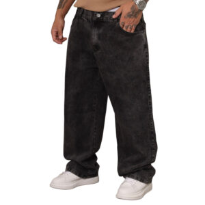 CALÇA BAGGY DENIM JEANS PRETO