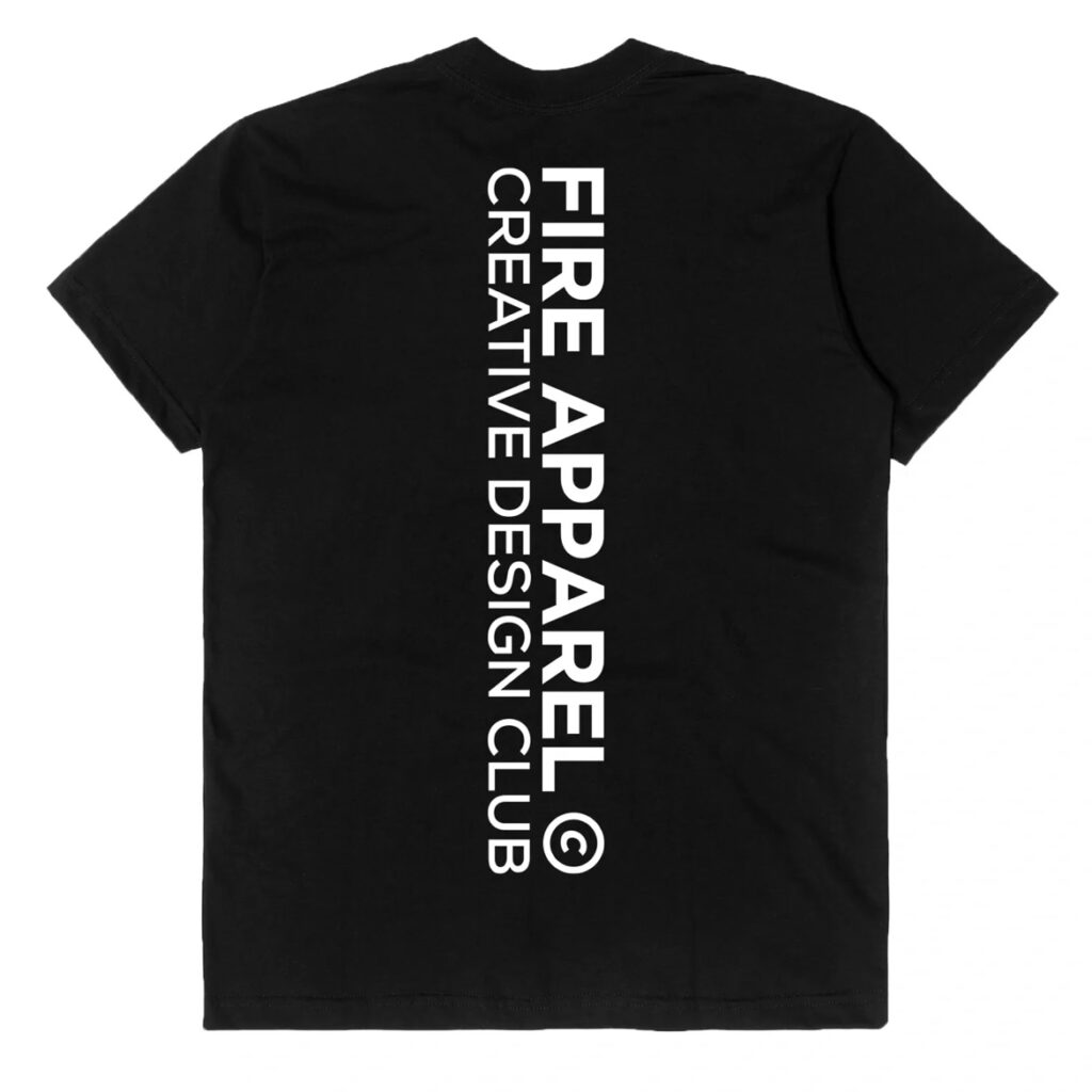 CAMISETA DESIGN CLUB FIRE PRETO