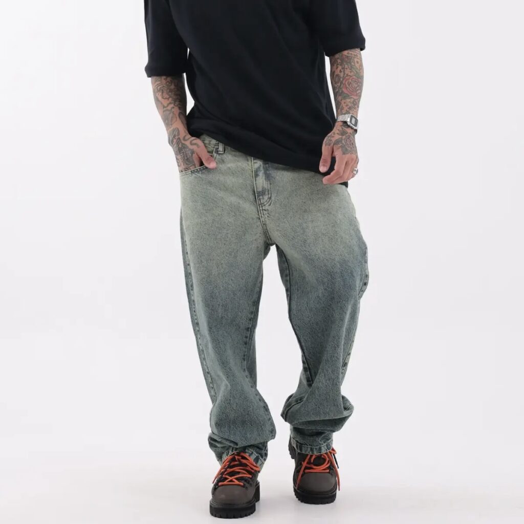 CALÇA BAGGY DENIM JEANS DIRTY