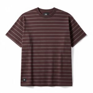 CAMISETA LISTRADA LABEL PLANO C VINHO