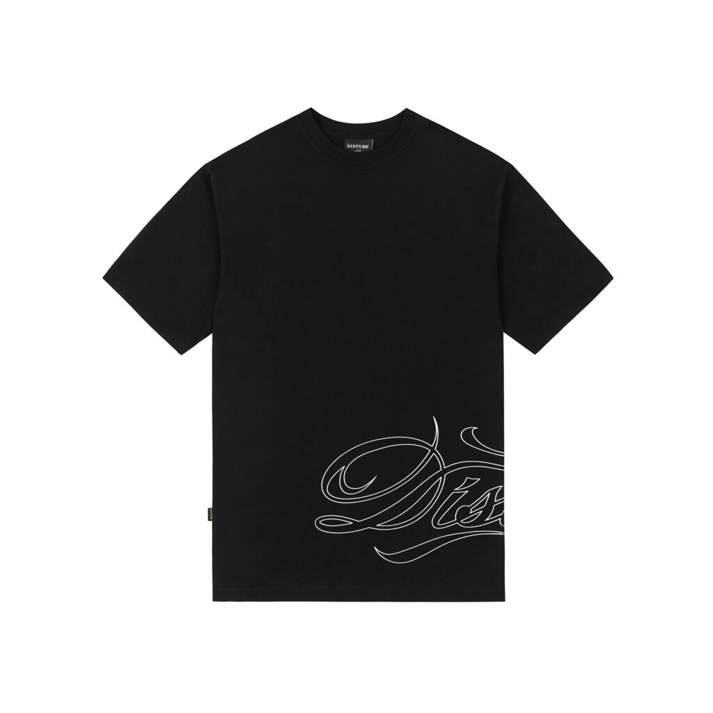 CAMISETA SCRIPT DISTURB PRETO